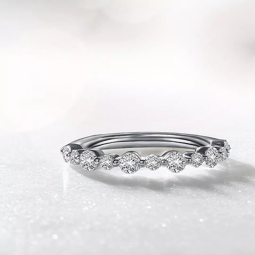 Photo Of Fire&Ice Natural Diamond Wedding Band
