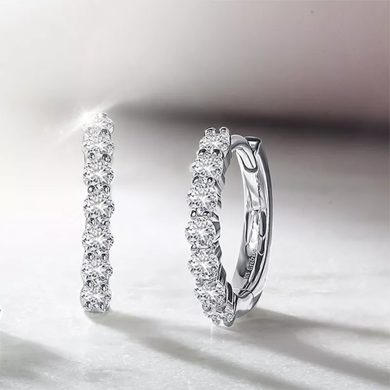 Photo of Fire&Ice Natural Diamond Hoop Earrings