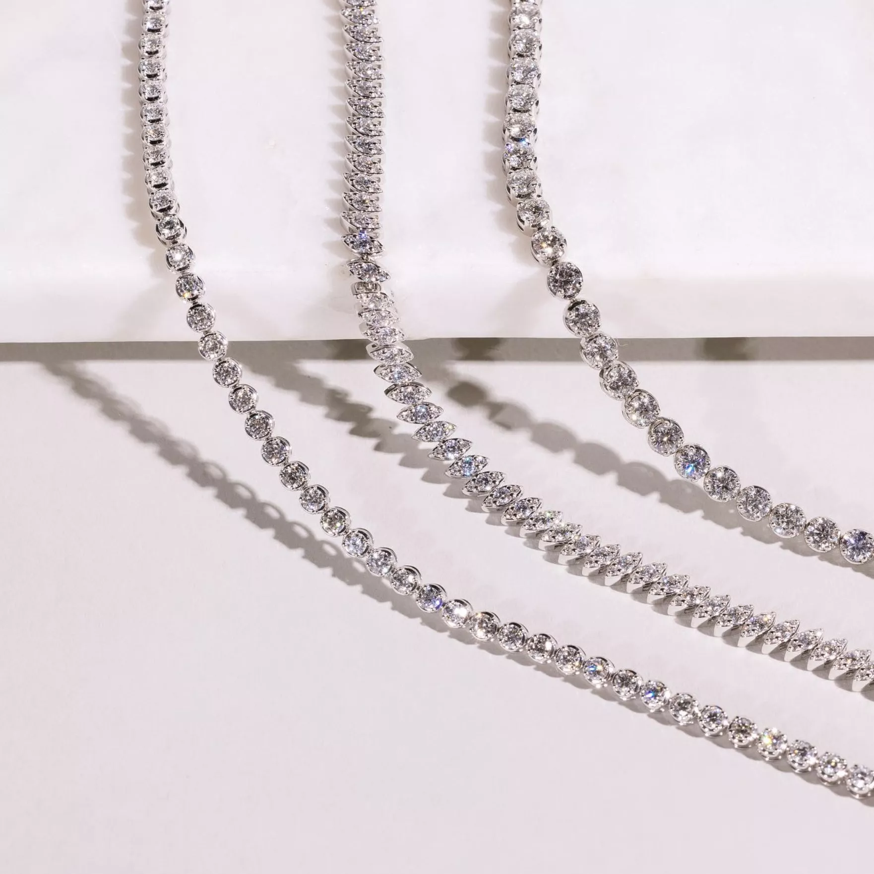 Photo Of Fire&Ice Natural Diamond Tennis Bracelets