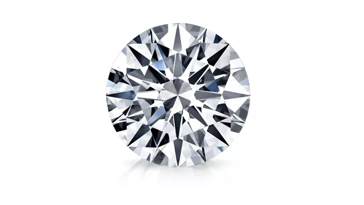 image of a round 58 facet natural diamond