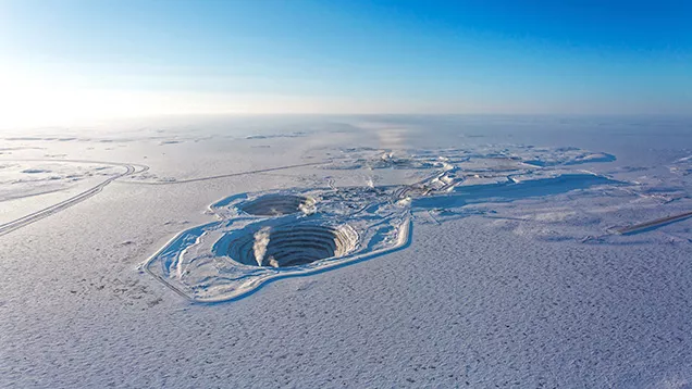Photo of the Diavik Diamond Mine.