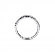 Curved 14K White Gold French Pavé Diamond Wedding Band