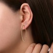 14K Yellow Gold Bujukan Classic Hoop Earrings Size 40 MM