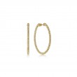 14K Yellow Gold Bujukan Classic Hoop Earrings Size 40 MM