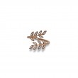 18K Rose Gold Diamond Leaf Right Hand Ring