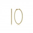 14K Yellow Gold Bujukan Classic Hoop Earrings Size 50 MM