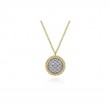 14K Yellow Gold Bujukan and Diamond Pavé Pendant Necklace