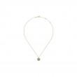 14K Yellow Gold Bujukan and Diamond Pavé Pendant Necklace