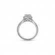 14K White Gold Pear Shape Halo Split Shank Diamond Engagement Ring
