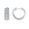 18K White Gold Wide Diamond Calypso Hoop Earrings