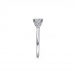 14K White Gold Round Solitaire Three Stone Diamond Engagement Ring