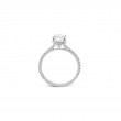 18K Round Hidden Halo Pavé Diamond Engagement Ring