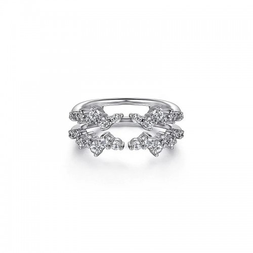 14K White Gold Diamond Ring Enhancer itemprop=