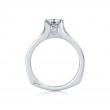 18K White Gold Graduated Channel Set Round Diamond Engagement Ring
