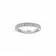 14K White Gold Micro Pavé Set Diamond Wedding Band with Milgrain