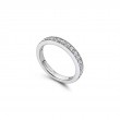 14K White Gold Micro Pavé Set Diamond Wedding Band with Milgrain