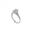 14K White Gold Oval Diamond Engagement Ring