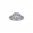 14K White Gold Oval Diamond Engagement Ring
