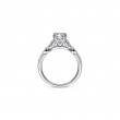 14K White Gold Oval Diamond Engagement Ring