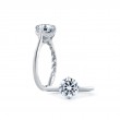 18K White Gold Round Diamond Solitaire Engagement Ring