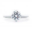 18K White Gold Round Diamond Solitaire Engagement Ring