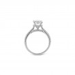 18K White Gold Oval Hidden Halo Diamond Engagement Ring