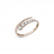18K Rose Gold Right Hand Ring With Graduating Diamonds