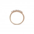 18K Rose Gold Right Hand Ring With Graduating Diamonds