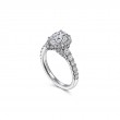 14K White Gold Pear Shape Halo Diamond Engagement Ring