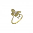 18K Yellow Gold Monarch Diamond Right Hand Ring