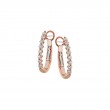 18K Rose Gold Elongated Bubble Hoop Earrings