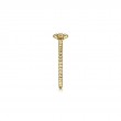14K Yellow Gold Diamond Cluster Clover and Bujukan Bead Ring