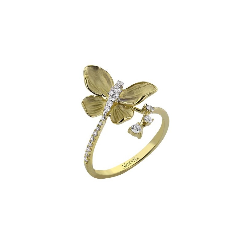 18K Yellow Gold Monarch Diamond Right Hand Ring
